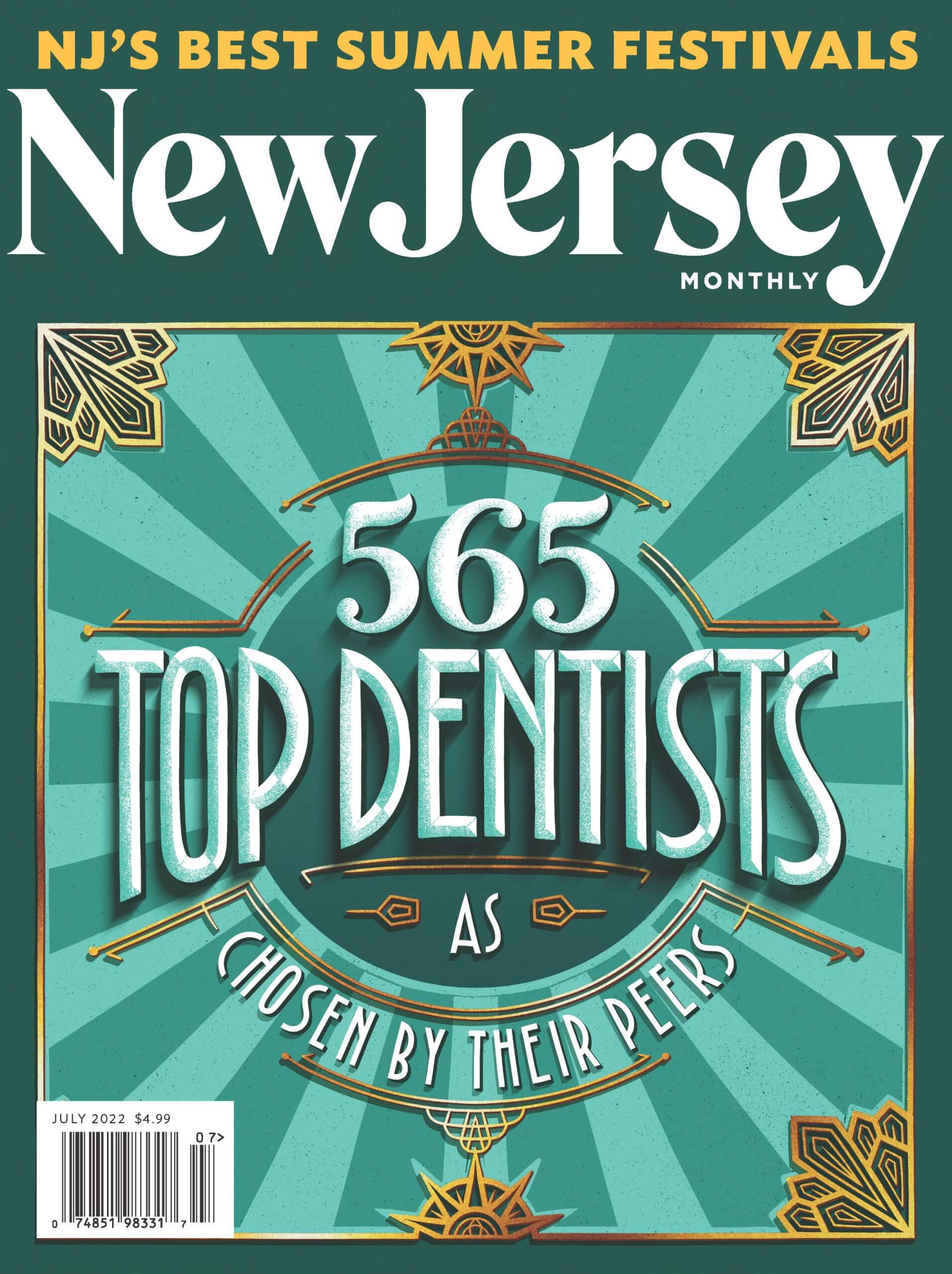 New Jersey Monthly 2022 cover featuring Top Dentists